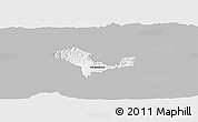 Gray Panoramic Map of Valandovo, single color outside