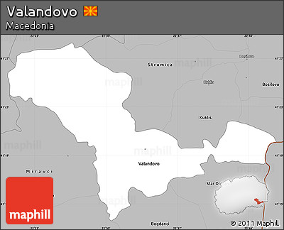 Gray Simple Map of Valandovo