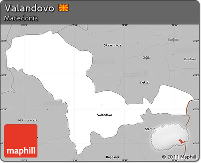 Gray Simple Map of Valandovo