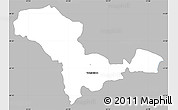 Gray Simple Map of Valandovo, single color outside