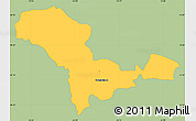 Savanna Style Simple Map of Valandovo, single color outside