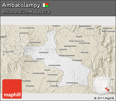 Classic Style 3D Map of Ambatolampy