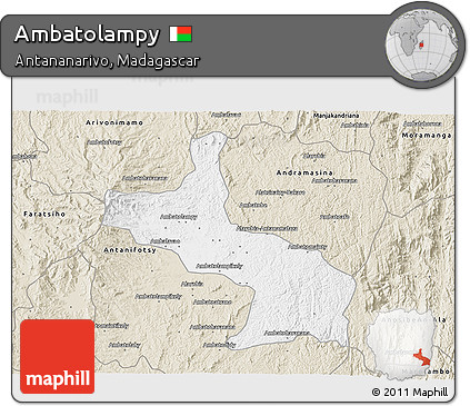 Classic Style 3D Map of Ambatolampy