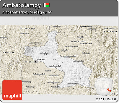 Classic Style 3D Map of Ambatolampy