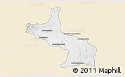 Classic Style 3D Map of Ambatolampy, single color outside
