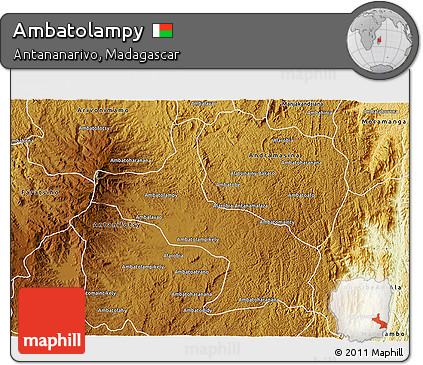 Physical 3D Map of Ambatolampy