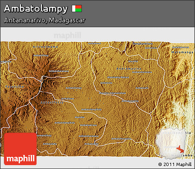 Physical 3D Map of Ambatolampy