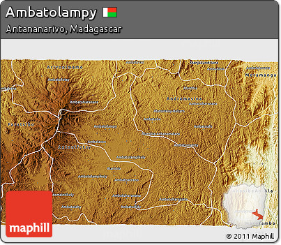 Physical 3D Map of Ambatolampy