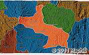 Political 3D Map of Ambatolampy, darken