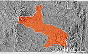 Political 3D Map of Ambatolampy, desaturated