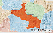 Political 3D Map of Ambatolampy, lighten