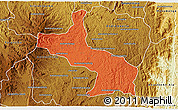 Political 3D Map of Ambatolampy, physical outside