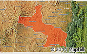 Political 3D Map of Ambatolampy, satellite outside