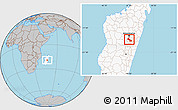 Gray Location Map of Ambatolampy, highlighted country