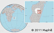 Gray Location Map of Ambatolampy, highlighted parent region