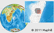 Physical Location Map of Ambatolampy, highlighted country, highlighted parent region