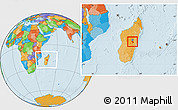 Political Location Map of Ambatolampy, within the entire country