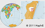 Political Location Map of Ambatolampy, highlighted parent region