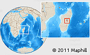 Shaded Relief Location Map of Ambatolampy, within the entire country