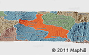 Political Panoramic Map of Ambatolampy, semi-desaturated