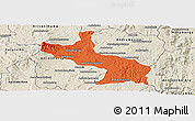 Political Panoramic Map of Ambatolampy, shaded relief outside