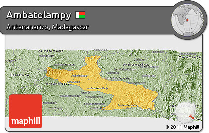 Savanna Style Panoramic Map of Ambatolampy