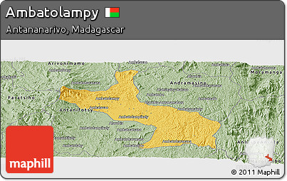 Savanna Style Panoramic Map of Ambatolampy