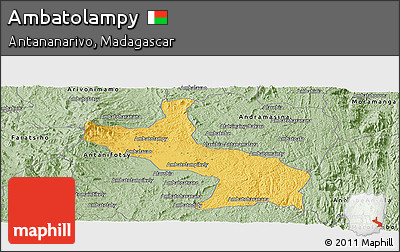 Savanna Style Panoramic Map of Ambatolampy