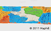 Shaded Relief Panoramic Map of Ambatolampy, political outside