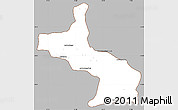 Gray Simple Map of Ambatolampy, cropped outside