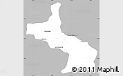 Gray Simple Map of Ambatolampy, single color outside