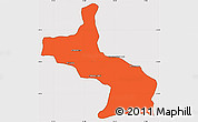 Political Simple Map of Ambatolampy, cropped outside