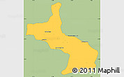 Savanna Style Simple Map of Ambatolampy, single color outside