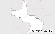 Silver Style Simple Map of Ambatolampy, cropped outside