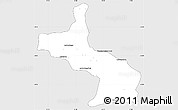 Silver Style Simple Map of Ambatolampy, single color outside