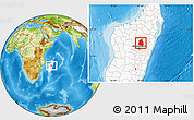 Physical Location Map of Anjozorobe, highlighted country