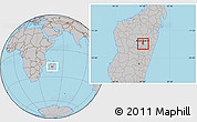 Gray Location Map of Antananarivo-ville