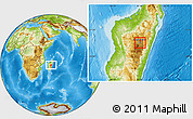 Physical Location Map of Antananarivo-ville