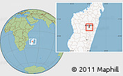 Savanna Style Location Map of Antananarivo-ville, highlighted country