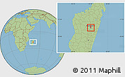 Savanna Style Location Map of Antananarivo-ville