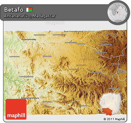 Physical 3D Map of Betafo
