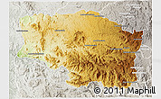 Physical 3D Map of Betafo, lighten, semi-desaturated