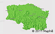 Political 3D Map of Betafo, single color outside