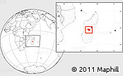 Blank Location Map of Betafo, within the entire country