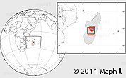 Blank Location Map of Betafo, highlighted country, highlighted parent region, within the entire country