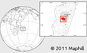 Blank Location Map of Betafo, highlighted parent region