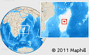 Shaded Relief Location Map of Betafo, highlighted country, within the entire country