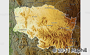Physical Map of Betafo, darken