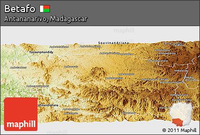 Physical Panoramic Map of Betafo