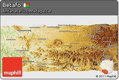 Physical Panoramic Map of Betafo
